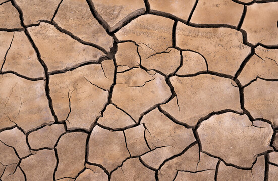 Texture of mud in a dry ground in a desert, Spain.