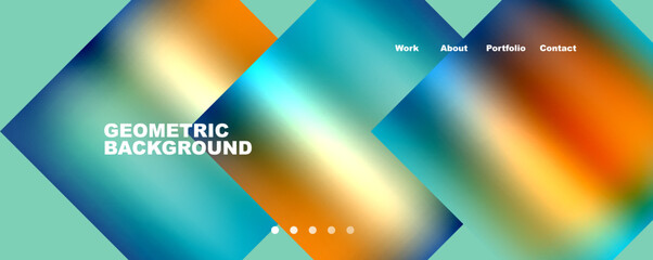 Minimalist geometric abstract background with fluid gradients. Vector Illustration For Wallpaper, Banner, Background, Card, Book Illustration, landing page