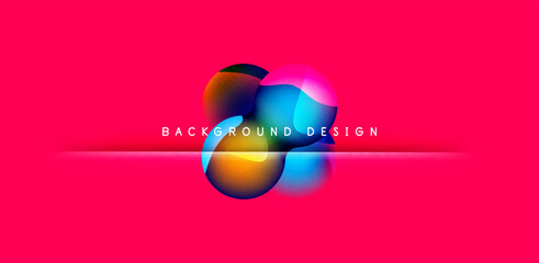 Spheres and circles abstract background, trendy colorful design. Vector Illustration For Wallpaper, Banner, Background, Card, Book Illustration, landing page