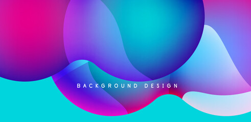 Spheres and circles abstract background, trendy colorful design. Vector Illustration For Wallpaper, Banner, Background, Card, Book Illustration, landing page