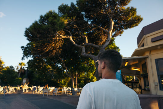 Young man visiting Mdina, Malta