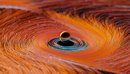 futuristic red data lines 