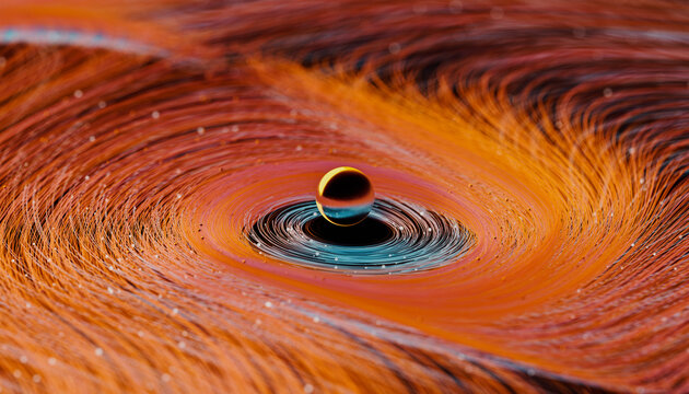 futuristic red data lines 