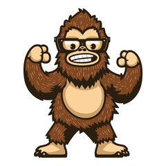 Cartoon Bigfoot - Sasquatch Illustration - V1