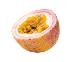 half passion fruit isolated on transparent png