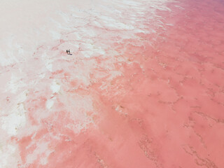 Fototapeta premium Hutt Lagoon in Summer, Pink Lake - Port Gregory, Western Australia