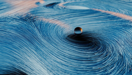 futuristic blue data lines 