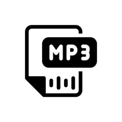mp3 file glyph icon