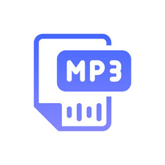 mp3 file flat gradient icon