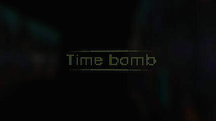 Cyber attack Time bomb vunerability in text ascii art style, ASCII text.