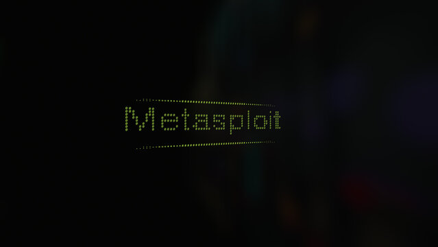 Cyber attack Metasploit vunerability in text ascii art style, ASCII text.