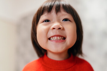 Cute little girl face portrait