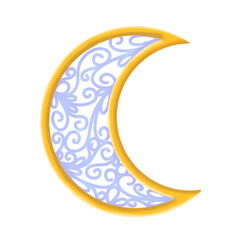 Moon with pattern png