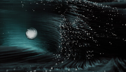 futuristic dark data lines 