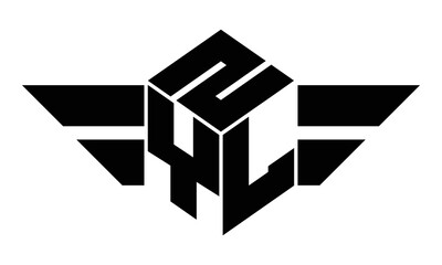 ZYL three letter gaming logo in polygon cube shape logo design vector template. wordmark logo | emblem logo | monogram logo | initial letter logo | sports logo | minimalist logo | typography logo |