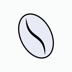 Coffee Bean Icon. Seed Symbol within Line Art Style.