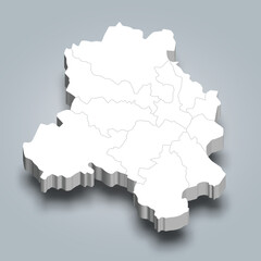 Delhi 3d district map is a union territory of India
