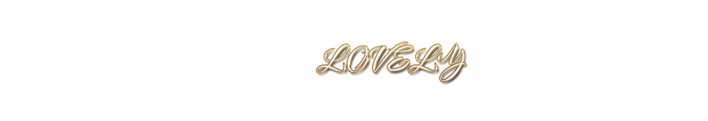 Lovely word gold typography banner with transparent background	