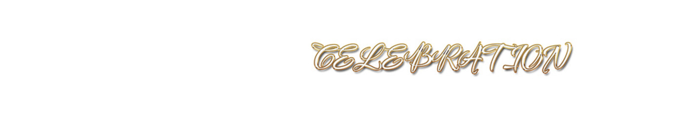 Naklejka premium celebration word gold typography banner with transparent background 