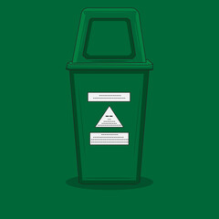 green recycling bin