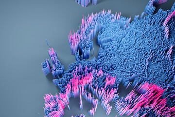 Europe Height data visualization