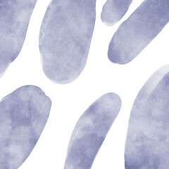 Blue Purple Watercolor Abstract Shapes Transparent 