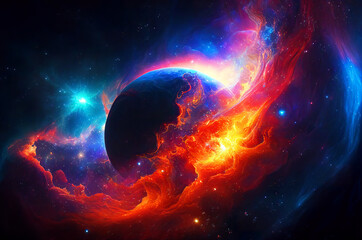 Galaxy view - glorious sky generative ai
