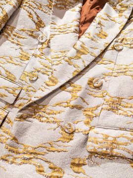 beige and gold blazer  detail