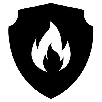 shield fire icon PNG image