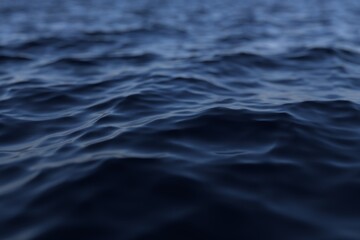 Naklejka premium Deep and dark turbulent sea or ocean water