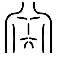 male chest line icon
