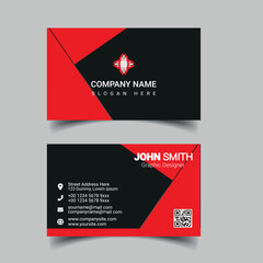 Professional business card design template for company or business. Two color simple but professional design. Compatible for business and personal use