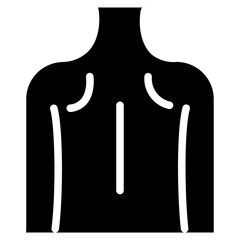 Obraz premium male back glyph icon