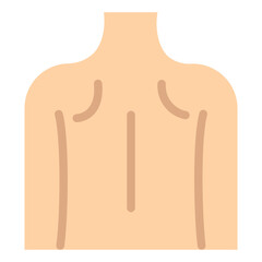 male back flat icon