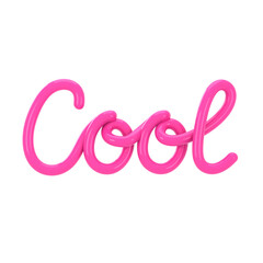 Fototapeta premium Cool letter in 3D styled hand lettering with transparent background