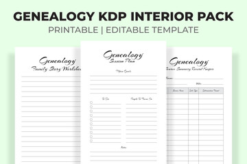 Genealogy KDP Interior Pack