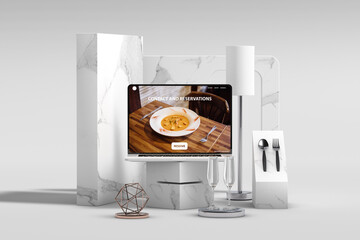 Online reservation of a dinner in a restaurant