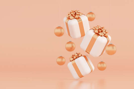 Christmas gifts and balls 3D 