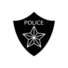 Police badge icon design. isolated on white background. vector illustration