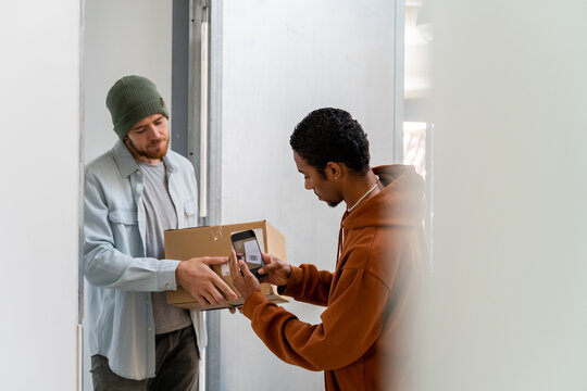 Delivery package at home