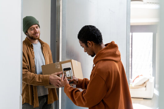 Delivery package at home