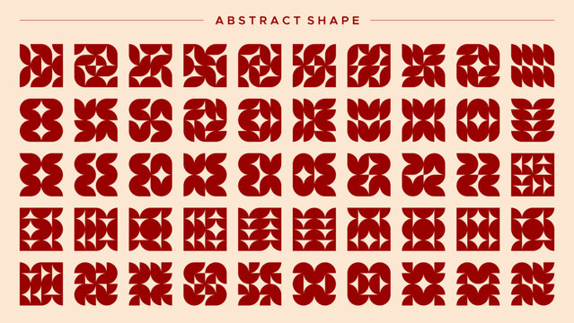 Collection of abstract basic pattern design template