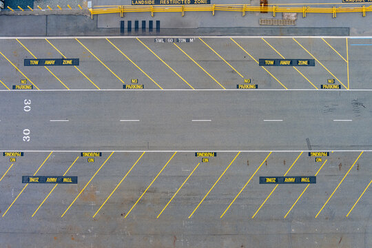 Industrial tarmac for large ship building industry