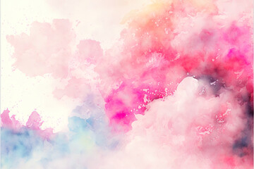 Fototapeta premium Abstract pink watercolor background