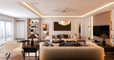 interior of a hotel, room interior,, interior with dining table