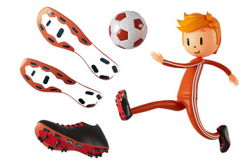 3d boy cartoon character in action. 3d illustrator. sport activity. exercise fitness pose. workout training lifestyle. man player. technology VR connection. gym outdoor. cyberspace object concept.