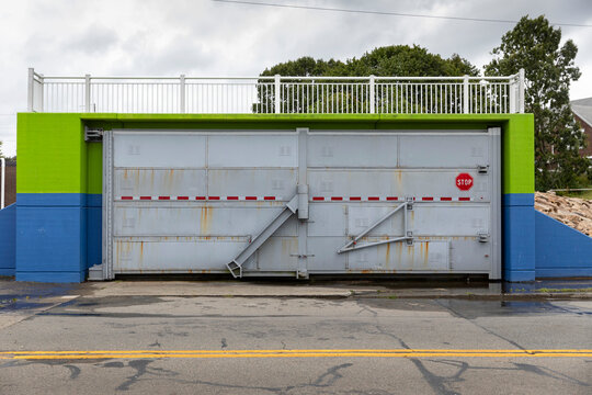 Urban  Street Wall with Stop sign