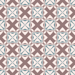 Fototapeta premium Abstract tileable geometric pattern. A seamless background, vintage texture. 