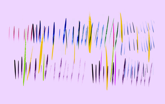 Colorful Brushstroke Composition Reminiscent of Music
