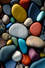 Obraz na płótnie Canvas Multicolored pebbles stone smooth textures wallpaper backgrounds